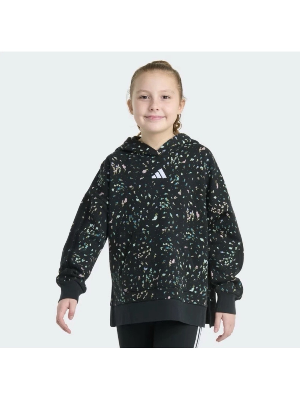 adidas Black Hoodie with Multicolor Speckle Print